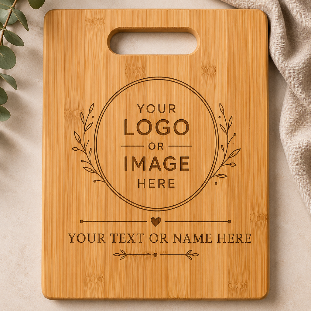 Personalized Bamboo Cutting Board (13.5" x 9.75")| Custom Engraved Gift