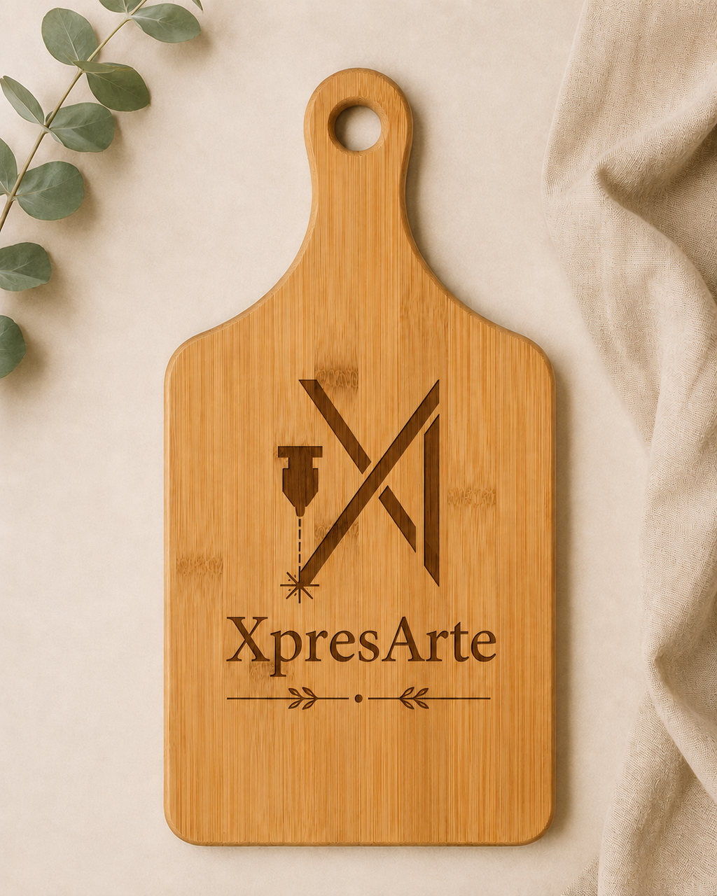 Personalized Bamboo Wine Bottle Cutting Board (13.5" x 7")| Custom Engraved Gift