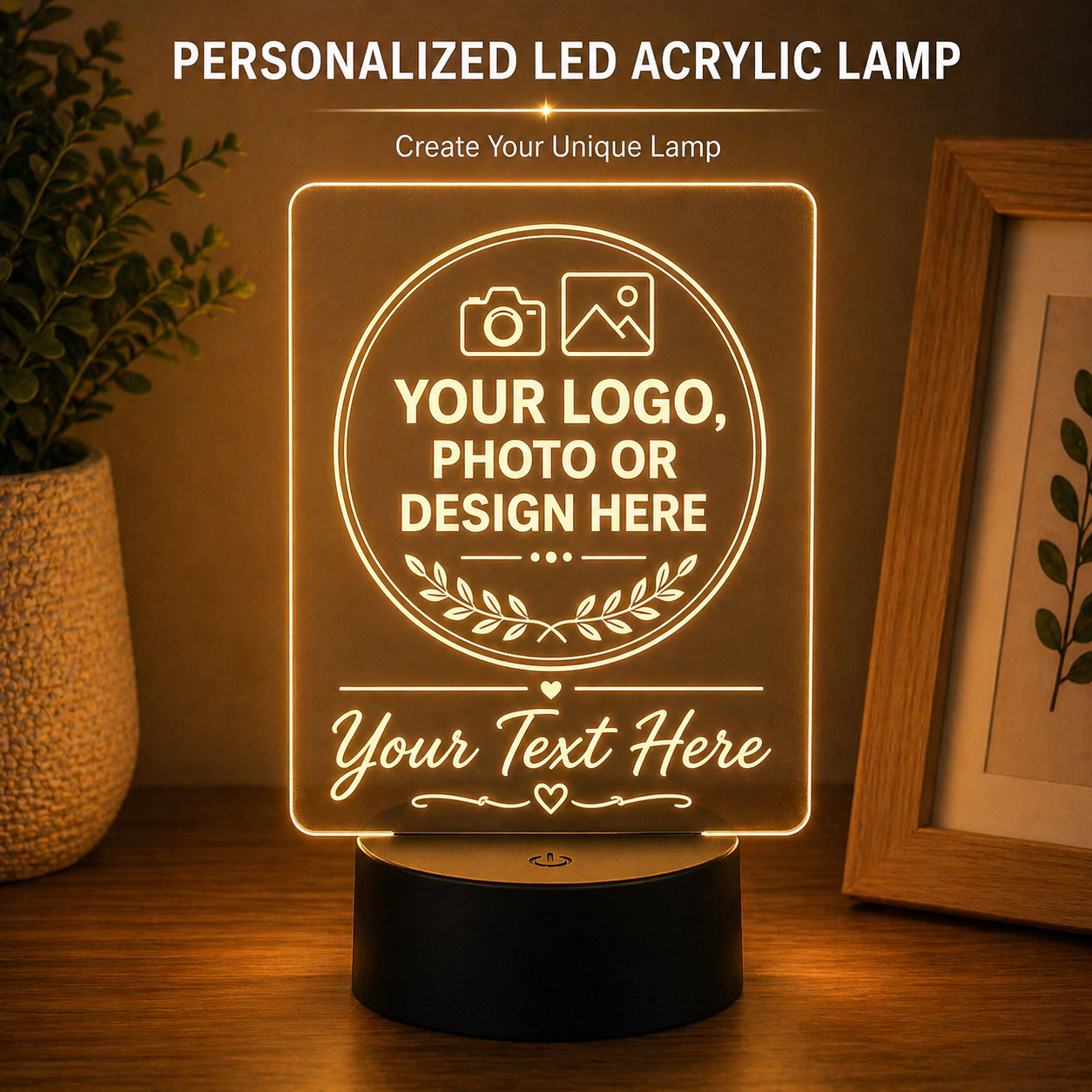 Custom LED Acrylic Lamp | Lámpara LED Acrílica Personalizada
