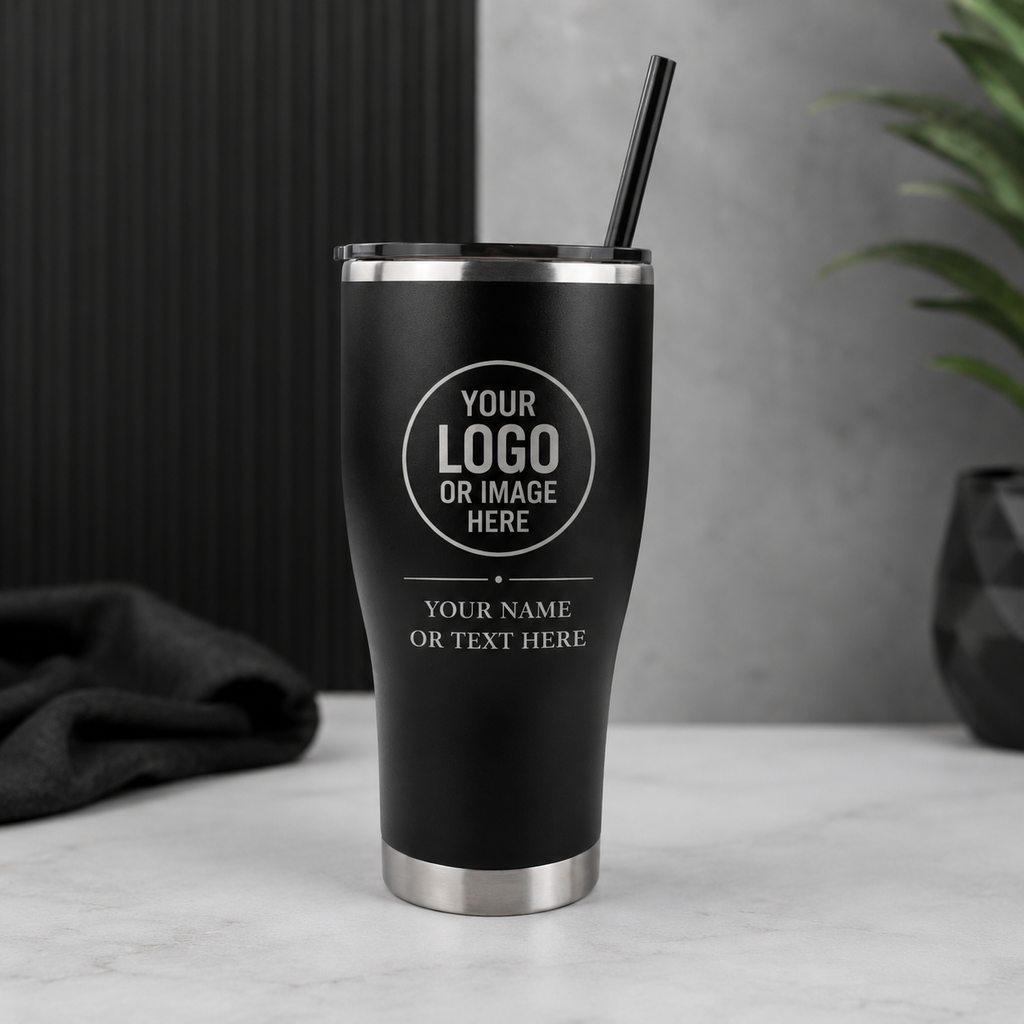 Personalized 30oz Modern Curve Tumbler | Custom Laser Engraved