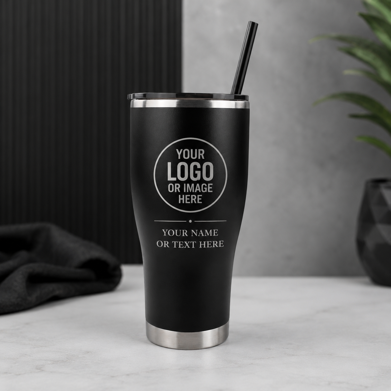 Personalized 30oz Modern Curve Tumbler | Custom Laser Engraved