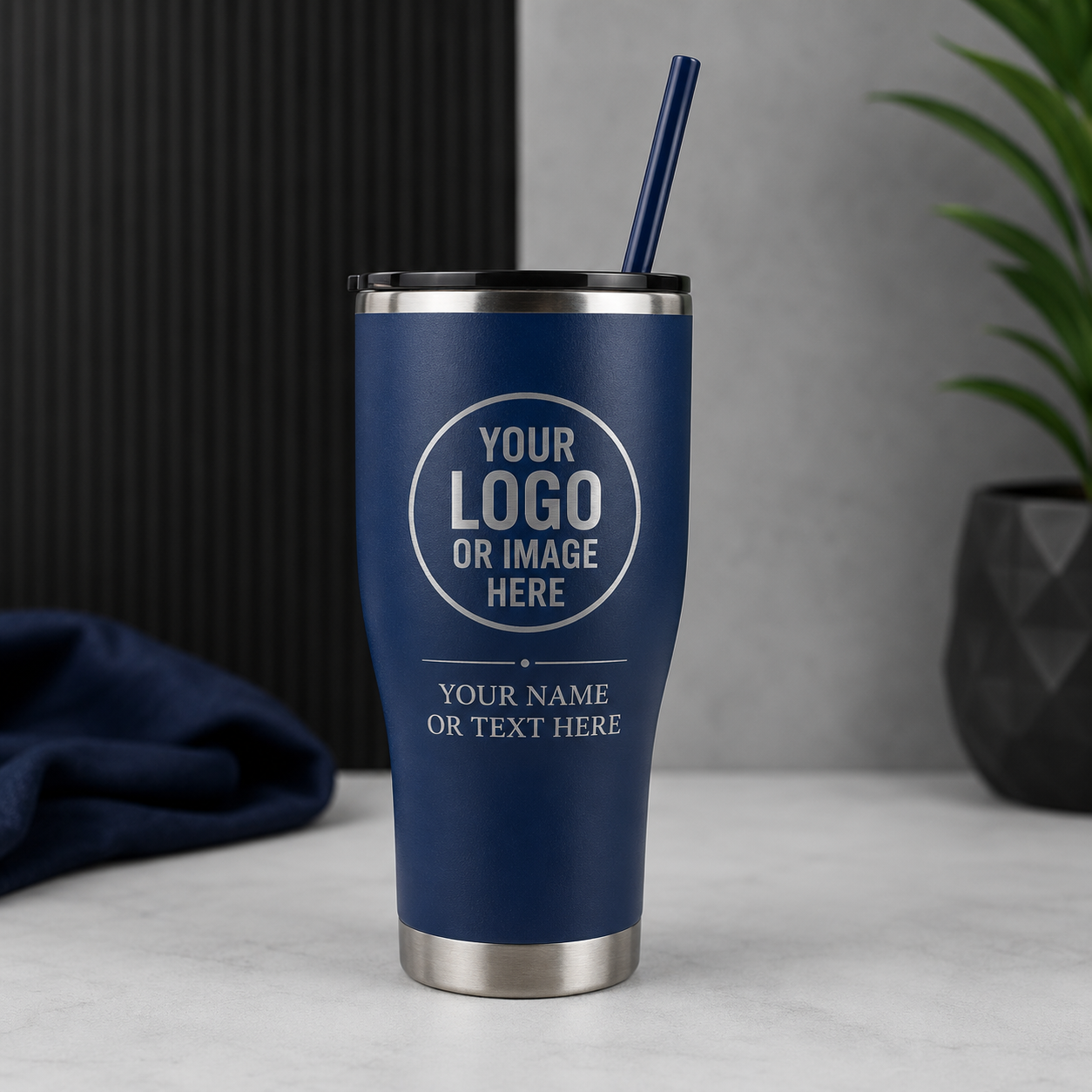 Personalized 30oz Modern Curve Tumbler | Custom Laser Engraved