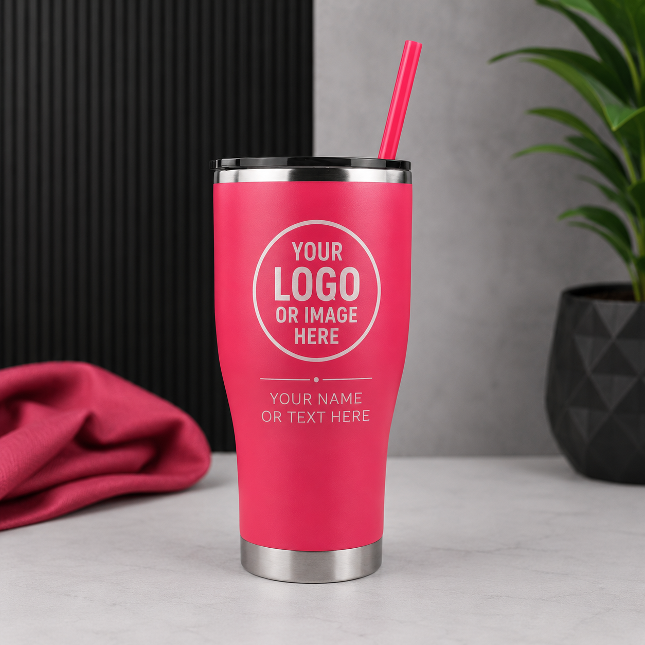 Personalized 30oz Modern Curve Tumbler | Custom Laser Engraved