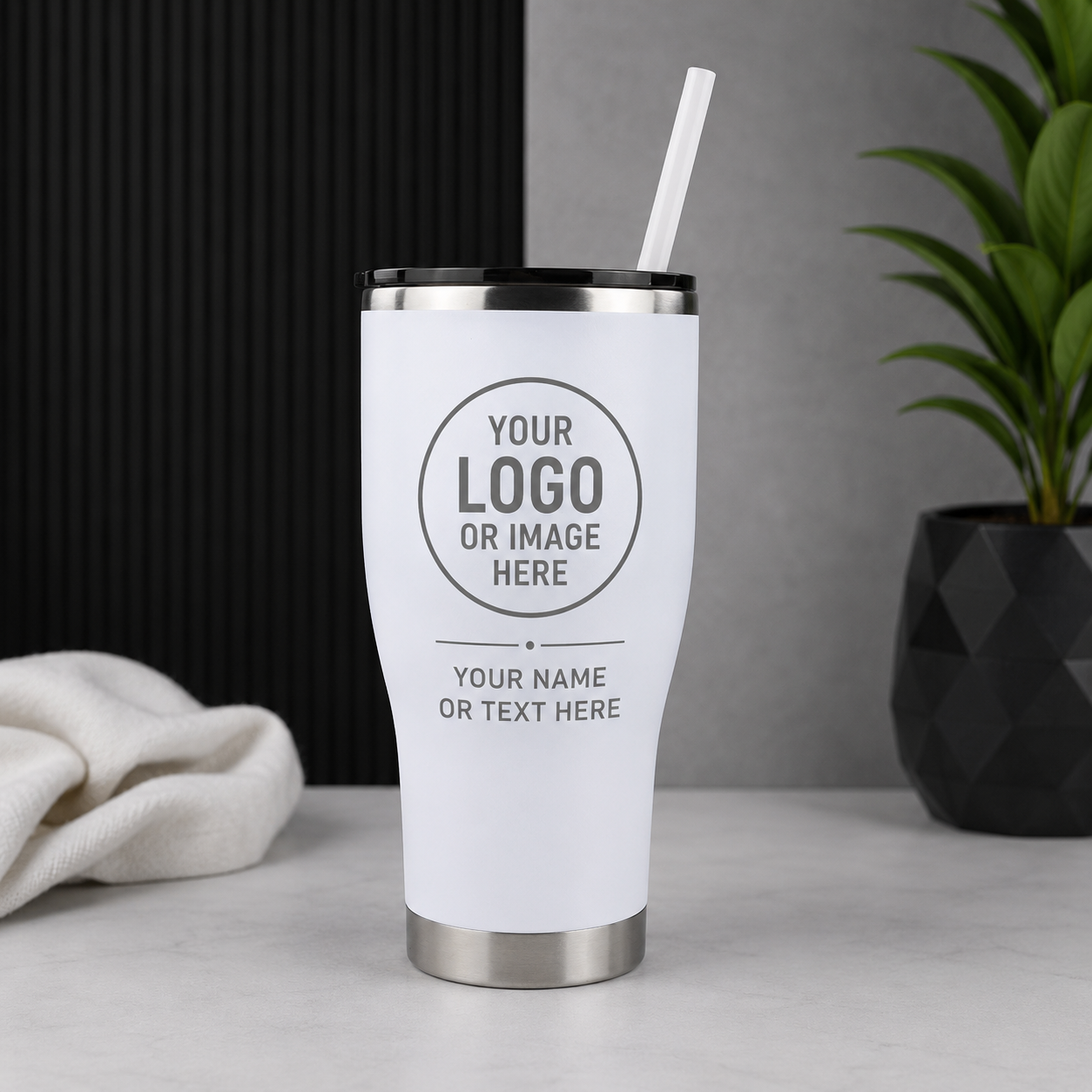 Personalized 30oz Modern Curve Tumbler | Custom Laser Engraved