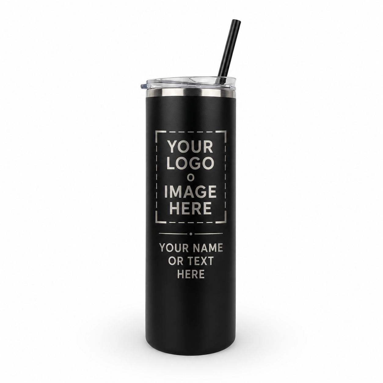 Personalized 20oz Powder Coated Skinny Tumbler | Custom Laser Engraved