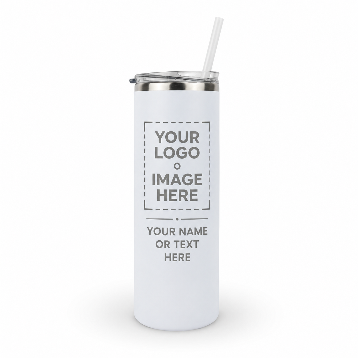 Personalized 20oz Powder Coated Skinny Tumbler | Custom Laser Engraved