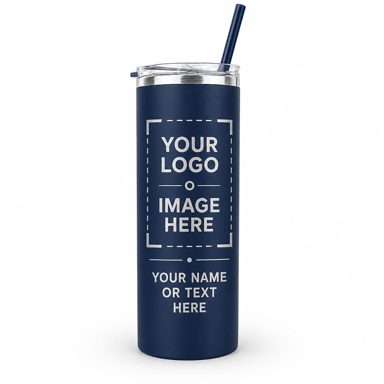 Personalized 20oz Powder Coated Skinny Tumbler | Custom Laser Engraved